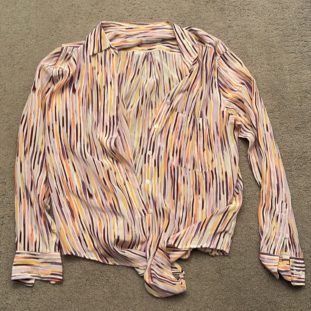 Equipment long sleeve button silk shirt